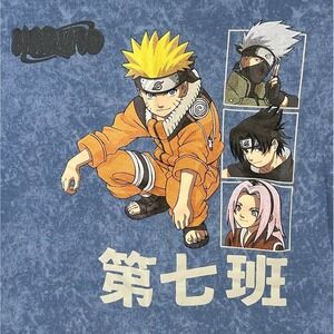 Naruto Shippuden Shirt‎ Anime Kids Boys Small 6/7 Blue Long Sleeve 2002